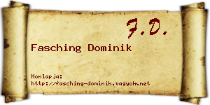 Fasching Dominik névjegykártya
