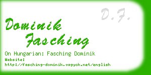 dominik fasching business card